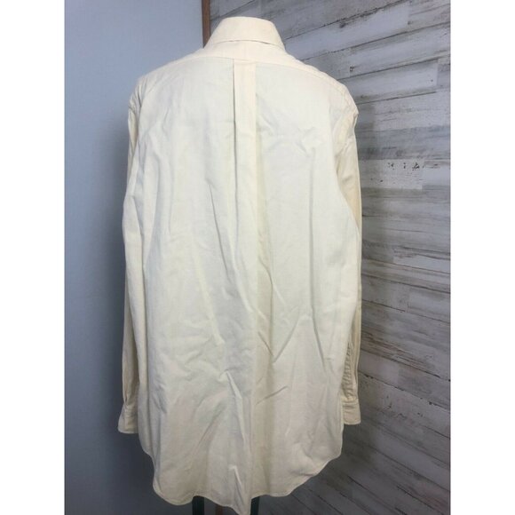 Ralph Lauren Polo Men's Pale Yellow 100% Cotton Button Up Large - Picture 4 of 5